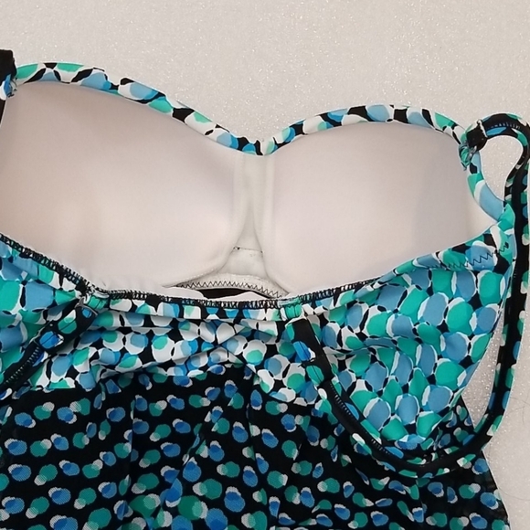 Profile by Gottex Blue & Black Flyaway One piece Swimsuit 8 - Picture 6 of 11